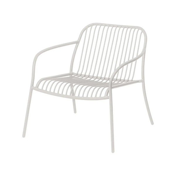 Jasnoszary metalowy fotel ogrodowy Yua Wire – Blomus