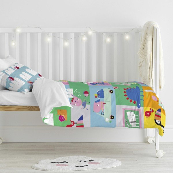 Dziecięca pościel bawełniana Moshi Moshi Patchwork, 115x145 cm-image-1