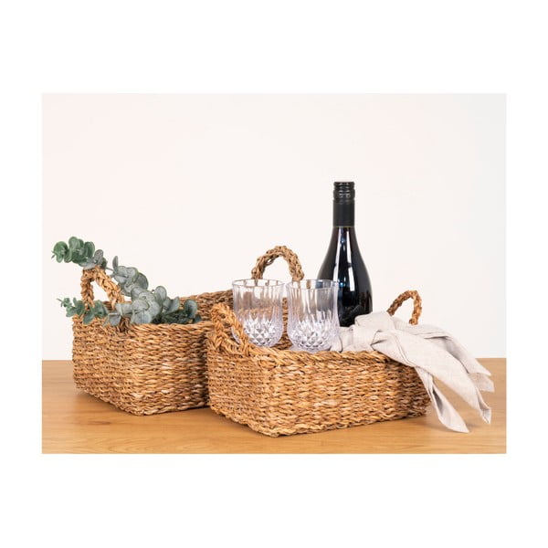 Koszyki z trawy morskiej zestaw 2 szt. 32x23x13 cm Morella – House Nordic-image-1