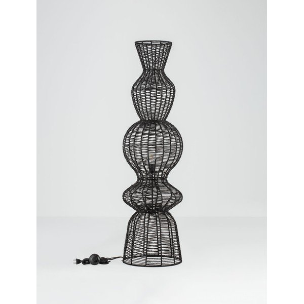 Lampa stojąca z liny w kolorze matowej czerni (wysokość 136 cm) Breena – Nova Luce-image-3