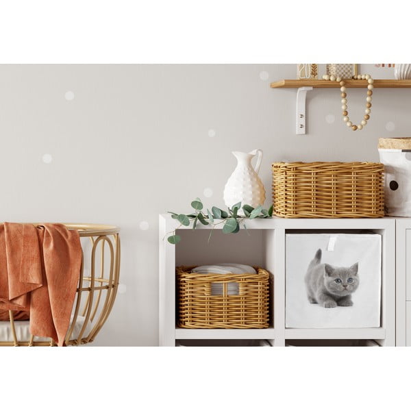 Biały tekstylny dziecięcy pojemnik na zabawki 32x32x32 cm The Cutest Ones – Butter Kings-image-1