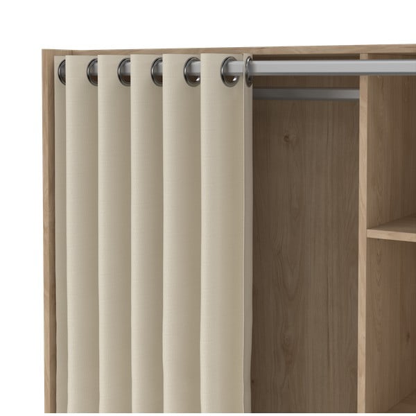 Biało-beżowa szafa w dekorze dębu 105x180 cm Kit – Tvilum-image-4