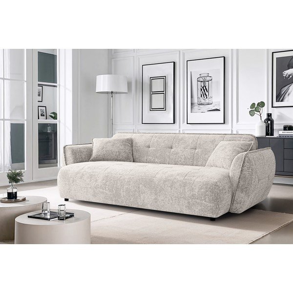 Beżowa sofa z tkaniny szenilowej 250 cm Nelia Big – Ropez-image-1