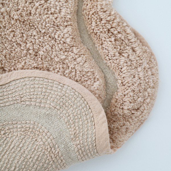 Jasnoróżowy bawełniany okrągły dywan tkany ręcznie odpowiedni do prania ø 110 cm Sweet April Nude – Nattiot-image-3