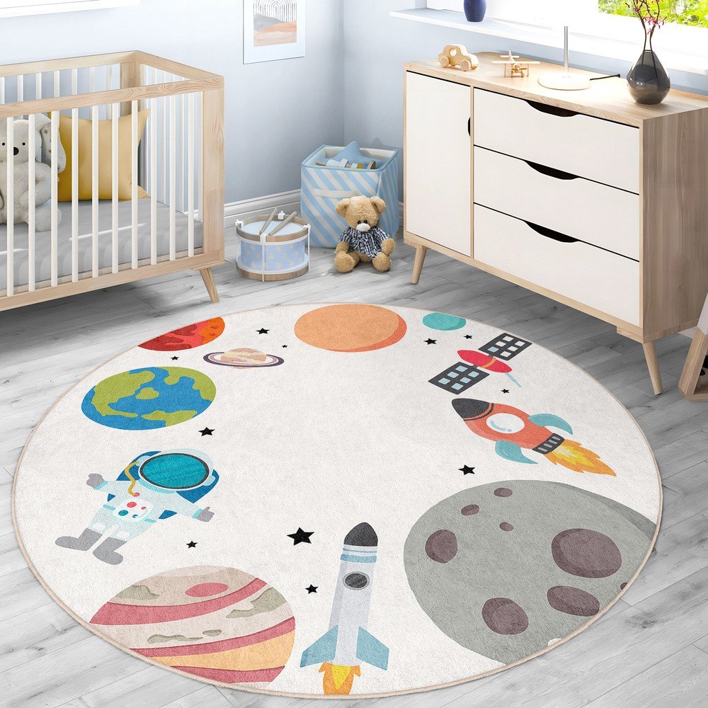 Dziecięcy dywan do zabawy odpowiedni do prania ø150 cm Space Trip – Mila Home (zdjęcie 8)