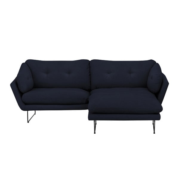 Zestaw ciemnoniebieskiej sofy i pufu Windsor & Co Sofas Comet