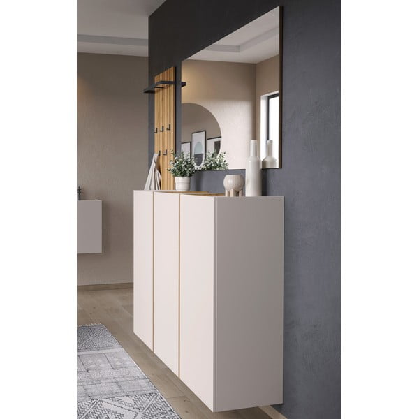 Wieszak ścienny w dekorze dębu w naturalnym kolorze 46 cm Libbiano – Germania-image-1