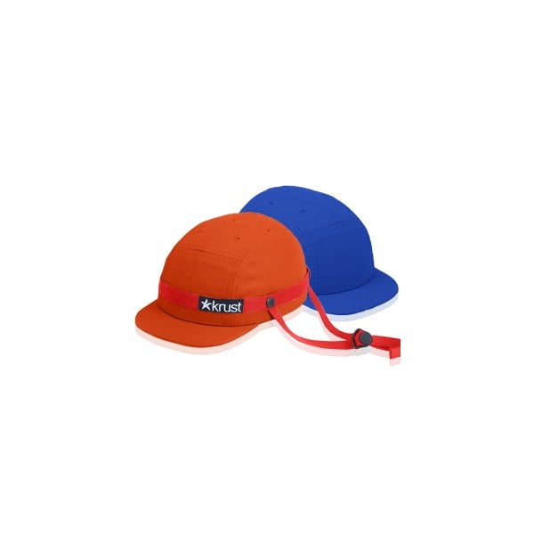 Kask rowerowy Krust orange/red/blue z zapasową czapką, rozmiar M/L