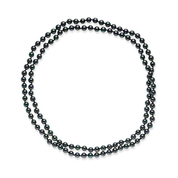 Czarny
  perłowy naszyjnik Pearls Of London Mystic, długość 90 cm