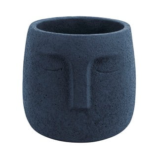 Ciemnoniebieska ceramiczna doniczka PT LIVING Face, ø 15 cm