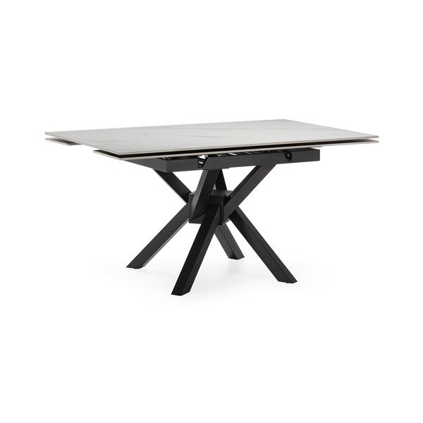 Rozkładany stół z dodatkowym blatem z kamiennym blatem 90x150 cm Arlene – Marckeric-image-2