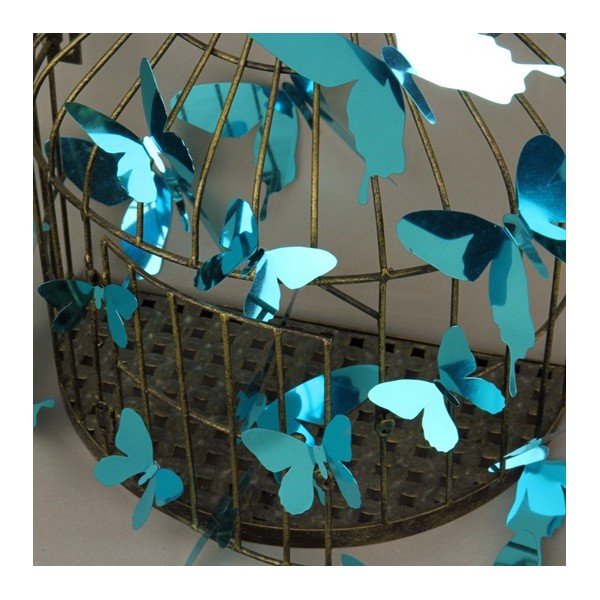 Zestaw 12 niebieskich naklejek 3D Ambiance Butterflies Blue-image-2