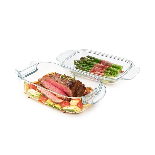 Szklane naczynie do zapiekania z pokrywką 19x34 cm GrandChef – Tescoma-image-1