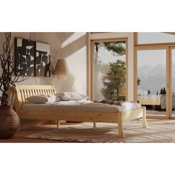 Łóżko jednoosobowe z litego drewna sosnowego 90x200 cm Tonja – Olivia Living-image-3