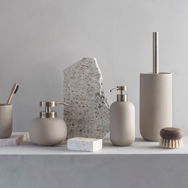 Kremowa ceramiczna szczotka do WC Lotus – Mette Ditmer Denmark-image-2