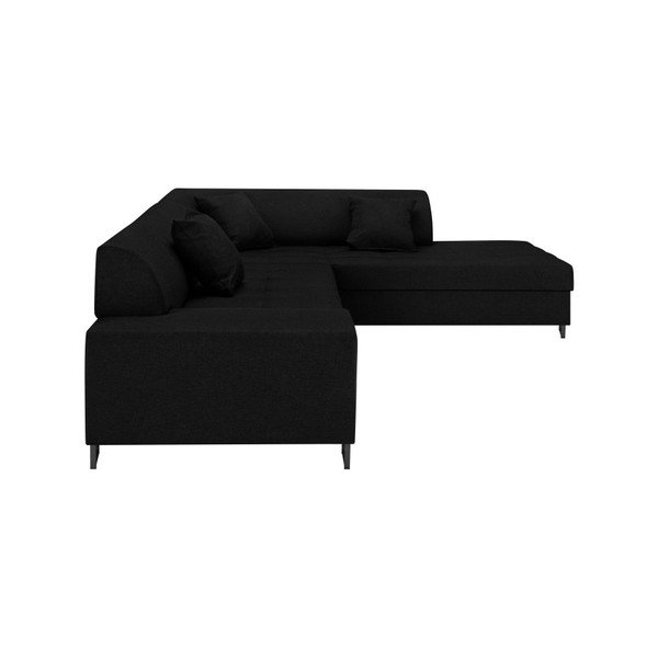 Czarny narożnik z nogami w kolorze czarnym Cosmopolitan Design Orlando, prawy róg-image-2