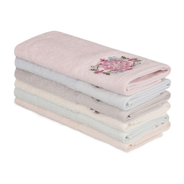 Zestaw 6 ręczników bawełnianych Nakis Ghanno, 30x50 cm