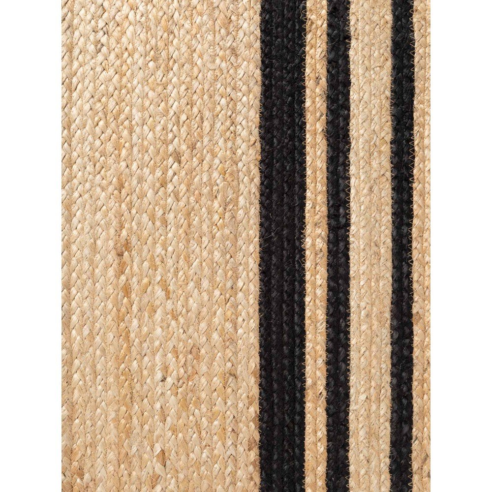 Czarno-naturalny ręcznie tkany dwustronny dywan z juty 160x230 cm Jutta – Hanse Home (zdjęcie 8)