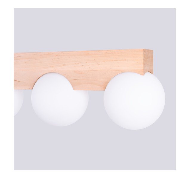 Biało-naturalna lampa sufitowa ze szklanym kloszem ø 12 cm Solum – Sollux-image-4