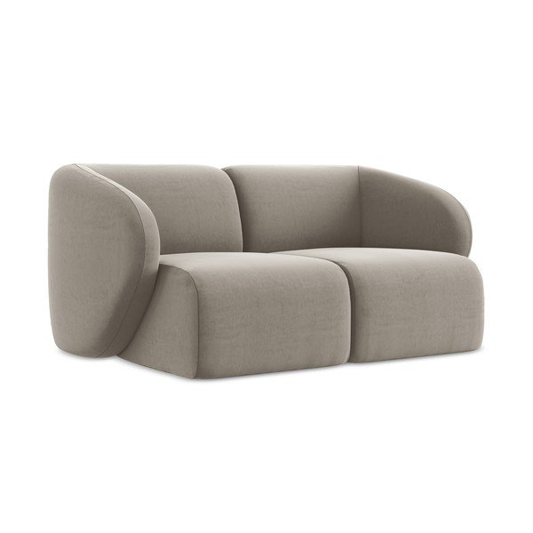 Jasnobrązowa aksamitna sofa 174 cm Lani – Makamii-image-1