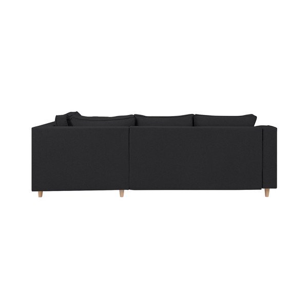 Ciemnoszara rozkładana 4-osobowa sofa Mazzini Sofas Jonquille, prawostronna-image-3