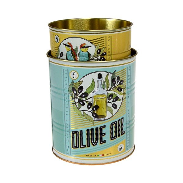 Pojemniki dekoracyjne z cyny zestaw 2 szt. ø 11x13 cm Olive Oil – Rex London-image-2