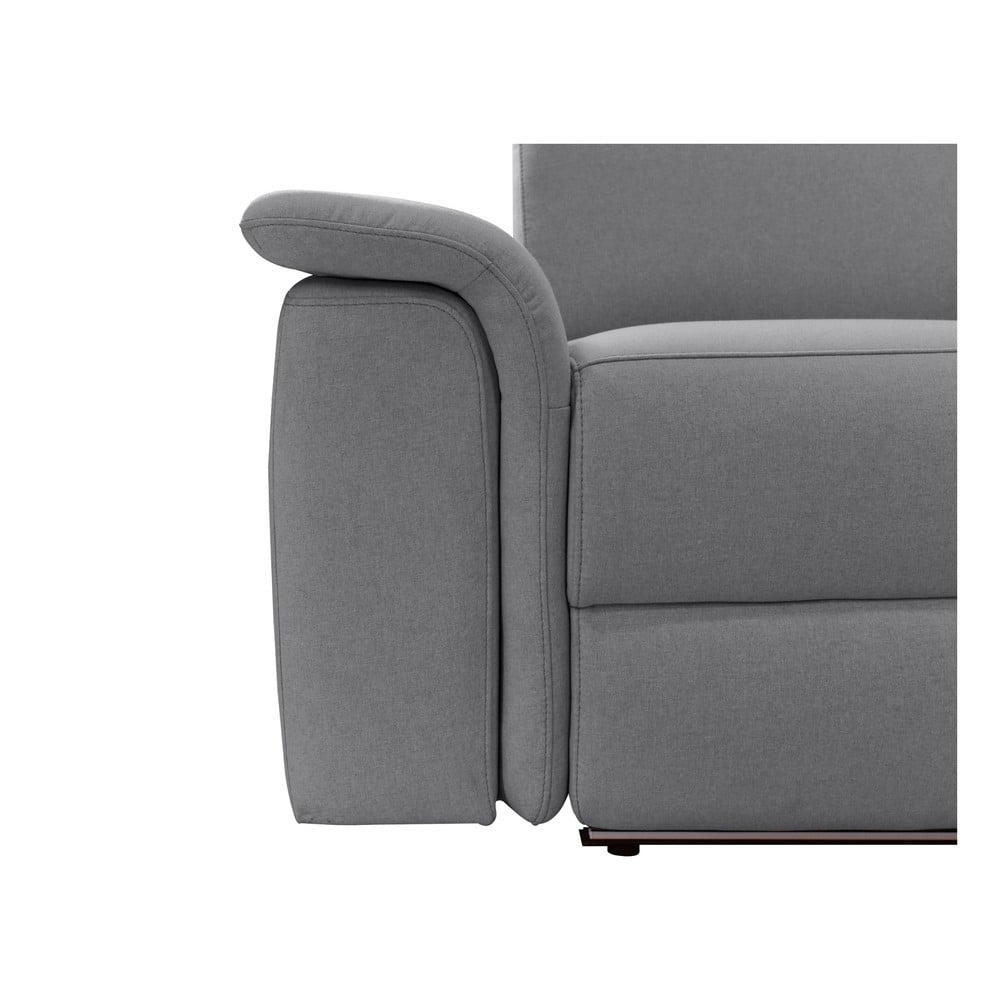 Szara skórzana sofa 211 cm Pareli – Støraa (zdjęcie 10)