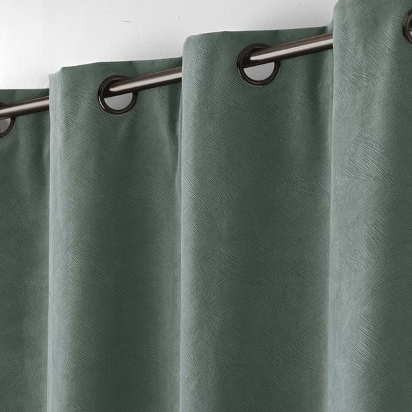 Aksamitna zasłona w kolorze khaki 140x260 cm Olympe – douceur d'intérieur-image-3