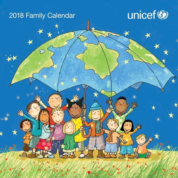 Rodzinny kalendarz wiszący 2018 Portico Designs UNICEF
