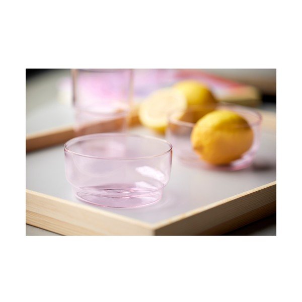 Różowe szklane miski zestaw 2 szt. 500 ml Torino – Lyngby Glas-image-4