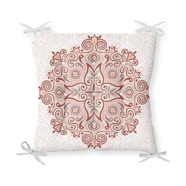 Poduszka na krzesło Minimalist Cushion Covers Ethnic Beige Mandala, 40x40 cm