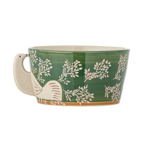 Zielona kamionkowa miska na zupę 460 ml Hezha – Bloomingville