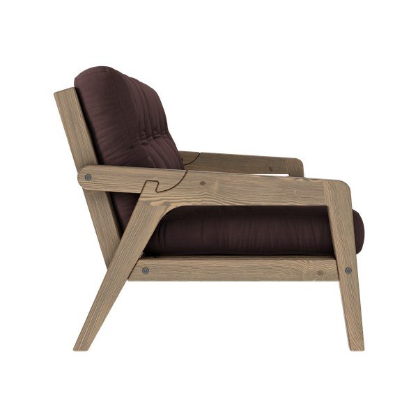 Brązowa rozkładana sofa 204 cm Grab – Karup Design-image-4