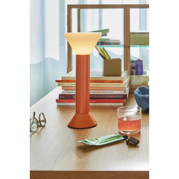 Pomarańczowa lampa stołowa ze ściemniaczem (wysokość 30 cm) Flash – Hübsch-image-3