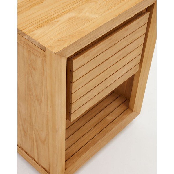 Niska szafka pod umywalkę z litego drewna tekowego 60x80 cm Saula – Kave Home-image-4