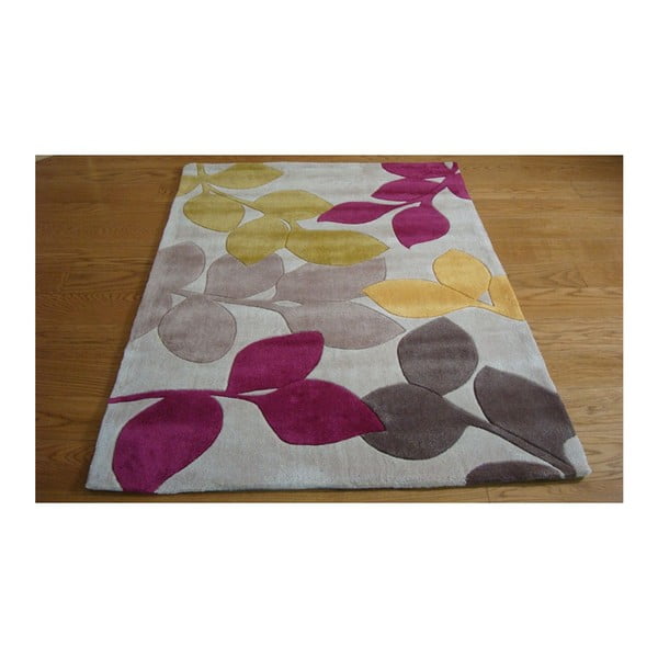 Dywan Stencil Leaf Fuchsia, 80x150 cm-image-2