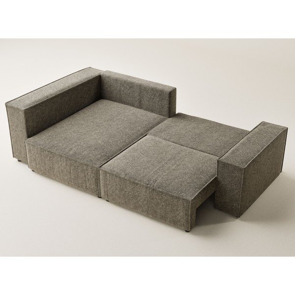 Brązowy rozkładany/ze schowkiem narożnik z tkaniny szenilowej (lewostronny/w kształcie litery L) Tonga – Maison de Rêve-image-3