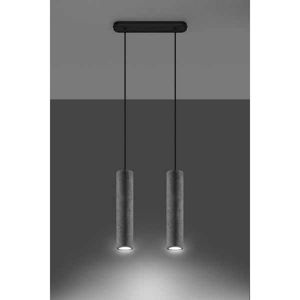 Betonowa lampa wisząca Sollux Fadre, dł. 34 cm-image-1