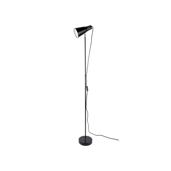 Czarna lampa stojąca Leitmotiv Mini Cone, wys. 147,5 cm