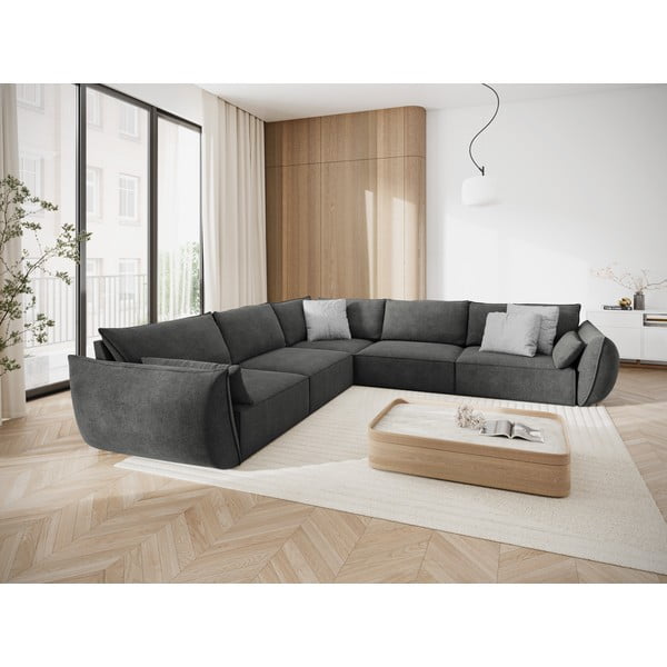 Szary narożnik (róg zmienny) Vanda – Mazzini Sofas-image-1
