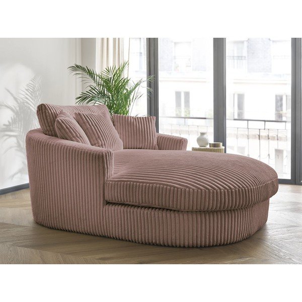 Różowy sztruksowy fotel Belem – Bobochic Paris-image-1