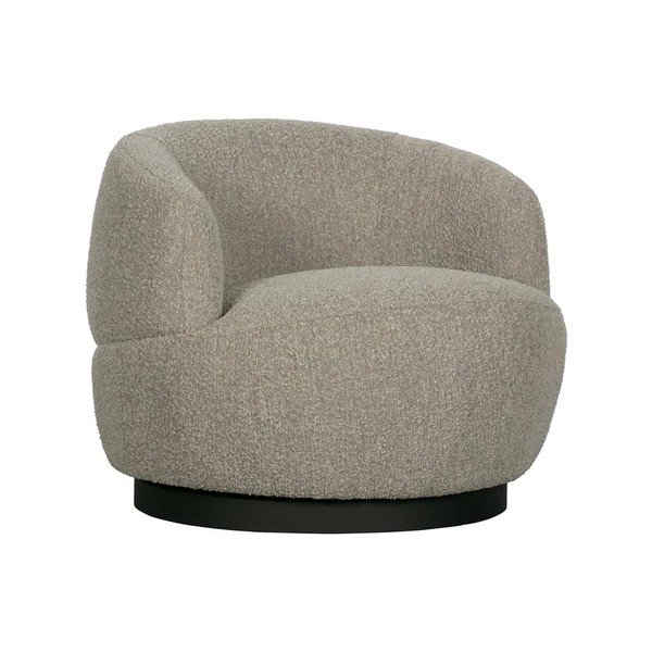 Jasnoszary obrotowy fotel Wolly – WOOOD