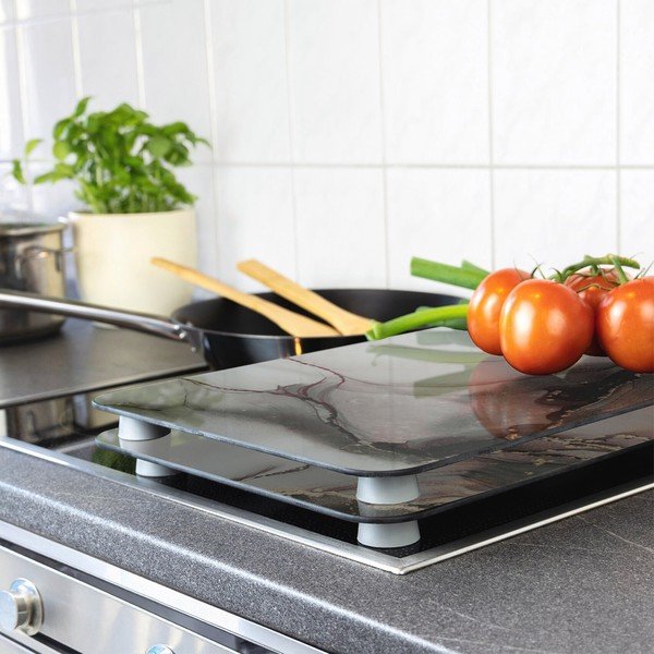 Płyty ochronne na kuchenkę zestaw 2 szt. ze szkła hartowanego 52x30 cm Abdeckplatte  – Wenko-image-1