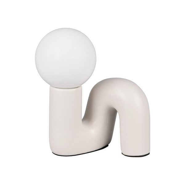 Lampa stołowa ceramiczna w kolorze kości słoniowej (wysokość 21,5 cm) Quinn – Reality