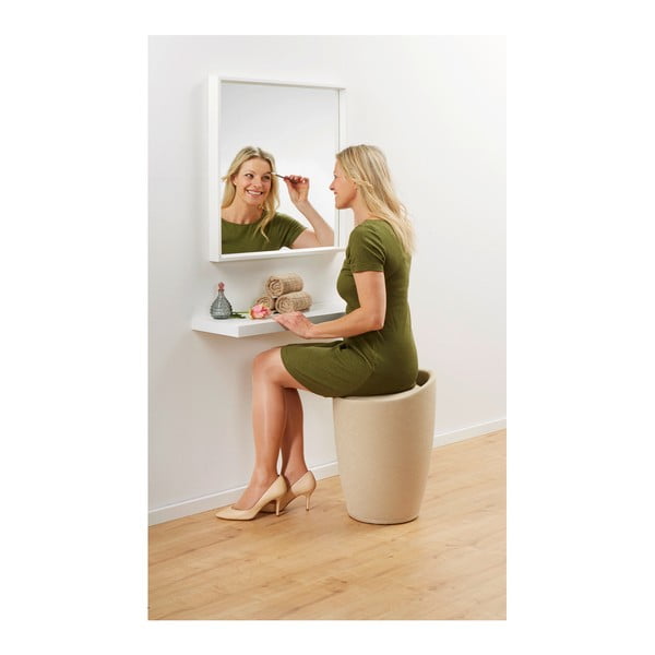 Beżowy kosz na pranie i taboret w jednym Wenko Linen Look-image-3