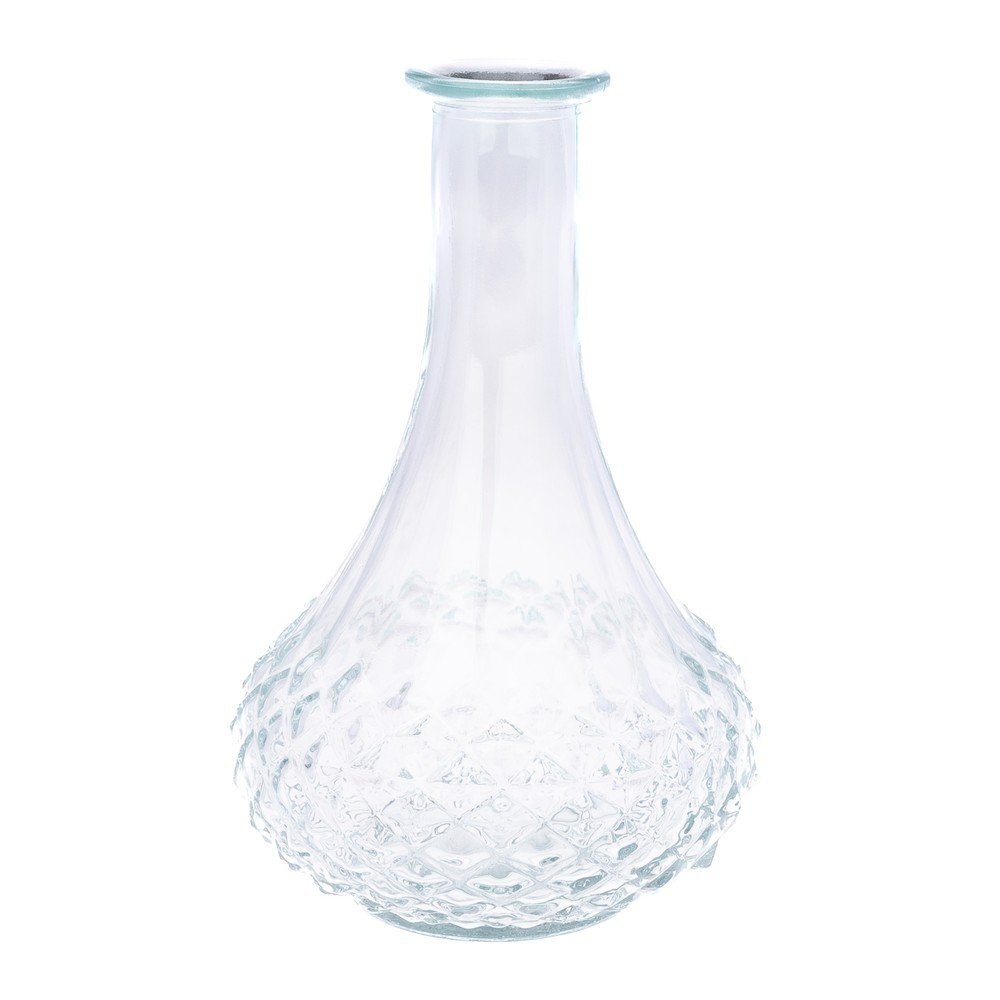 Kremowy szklany wazon (wysokość 21 cm) – Dakls