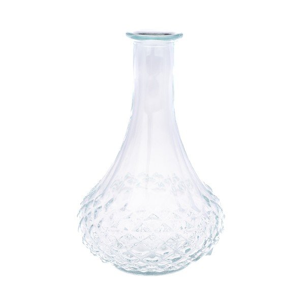 Kremowy szklany wazon (wysokość 21 cm) – Dakls