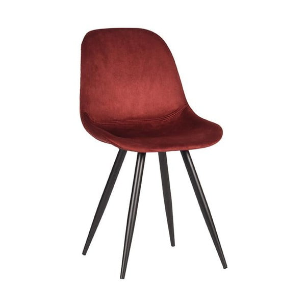 Czerwone aksamitne krzesła zestaw 2 szt. Capri  – LABEL51