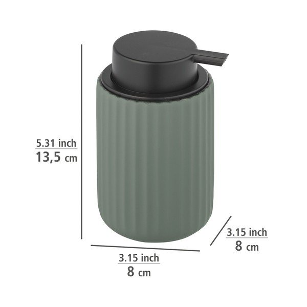 Zielony ceramiczny dozownik do mydła Wenko Belluno-image-2