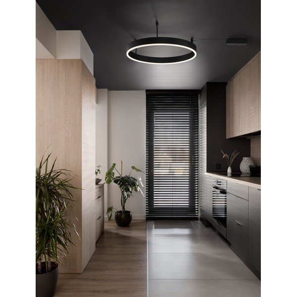 Aluminiowa lampa sufitowa LED ze ściemniaczem w kolorze matowej czerni Motif – Nova Luce-image-1